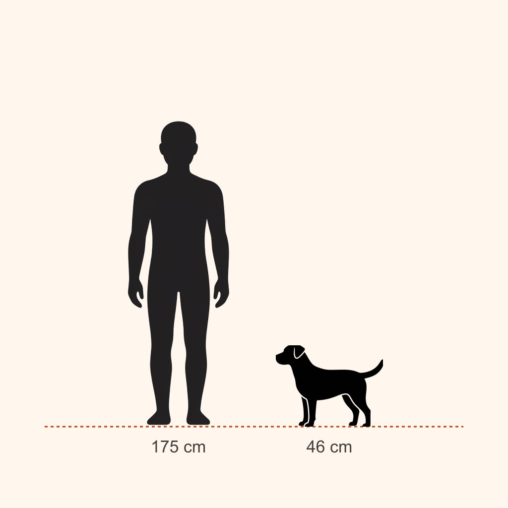 Irish Terrier için yaklaşık boy karşılaştırması